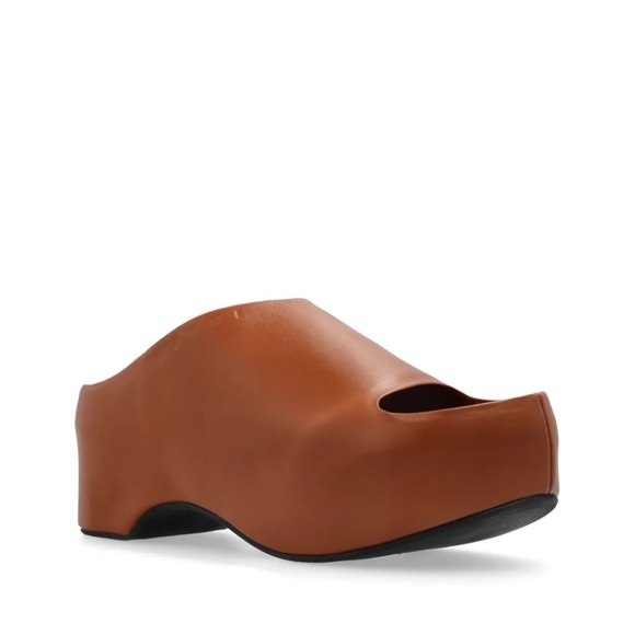 Marni platform, minimalist, lightweight, brown leather platform sandals - 37, 38 - Picture 4 of 5